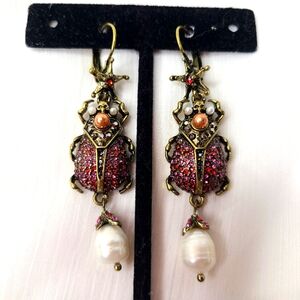 Scarab Whimsical Earrings